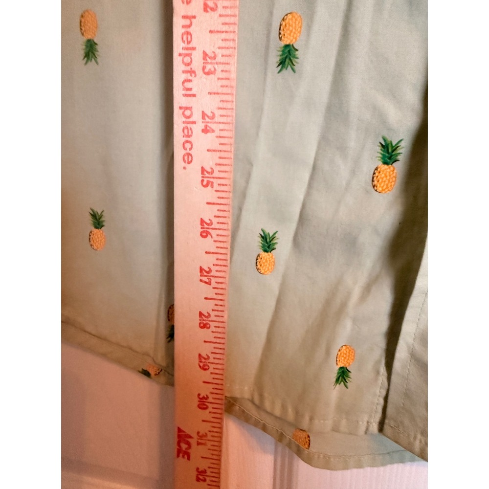 Coastal Casual Vacation Old Navy Mens XL Pineapple Shirt Regular Fit Sage Green - Picture 5 of 7